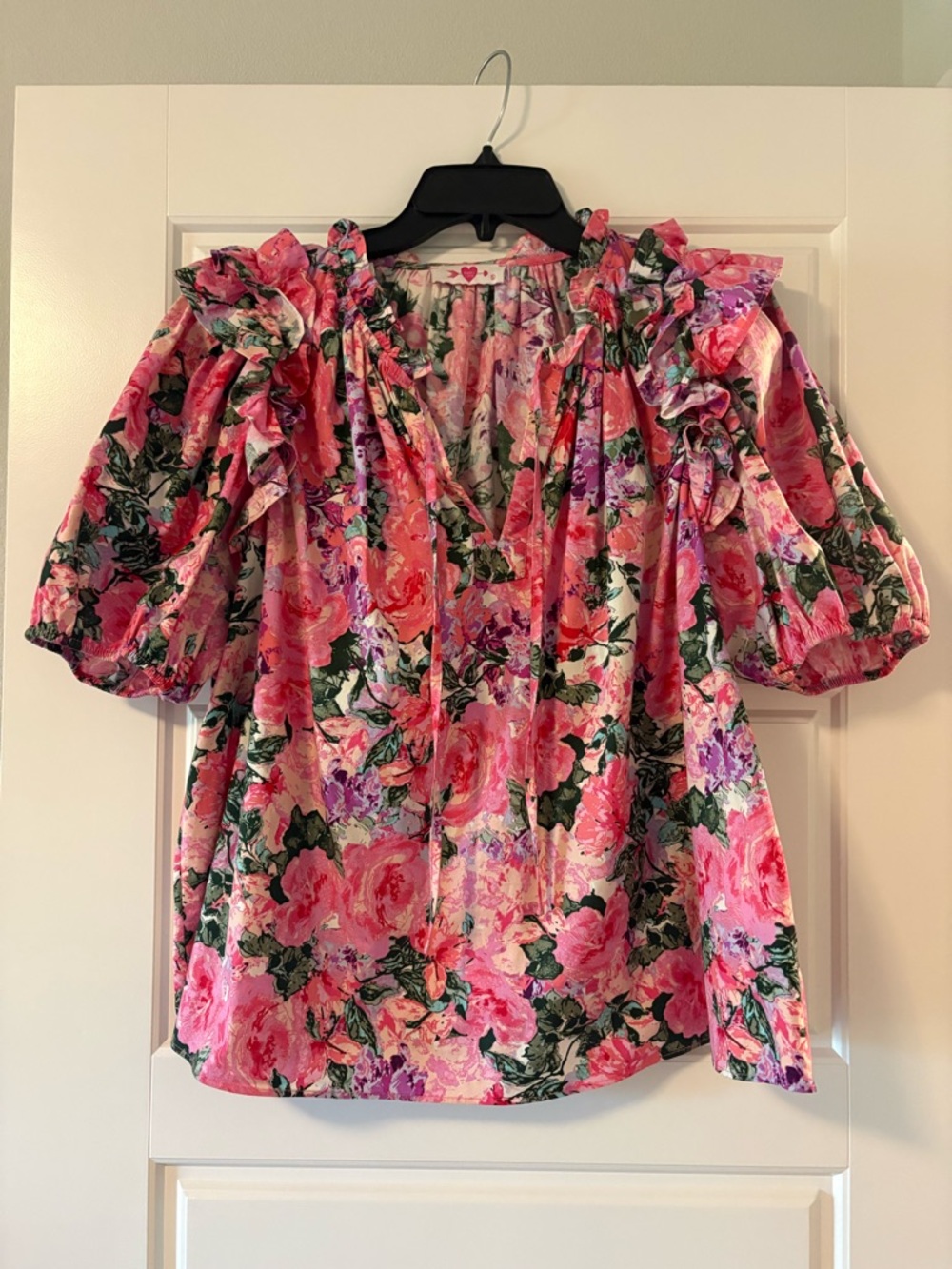 Buddy Love Ruffle Shoulder Top in Royalty